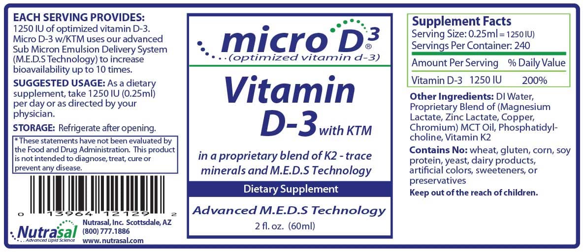Nutrasal Vitamin D3 with KTM