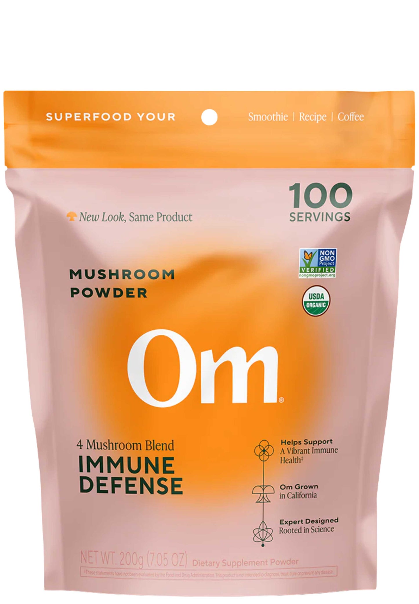 Om Mushroom Superfood Immune Defense Powder
