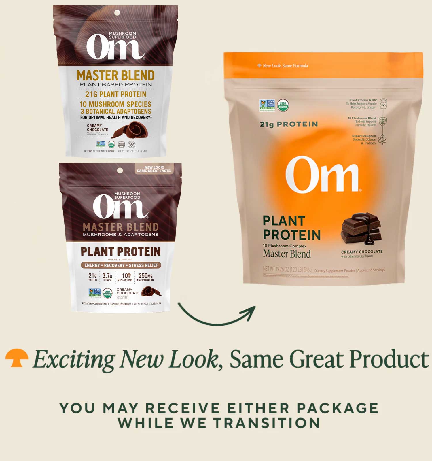 Om Mushroom Superfood Master Blend Chocolate Protein