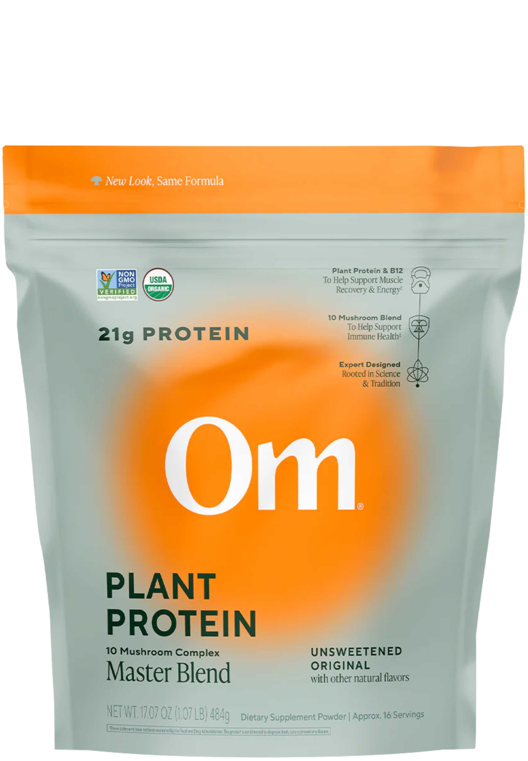 Om Mushroom Superfood Master Blend Plant Protein