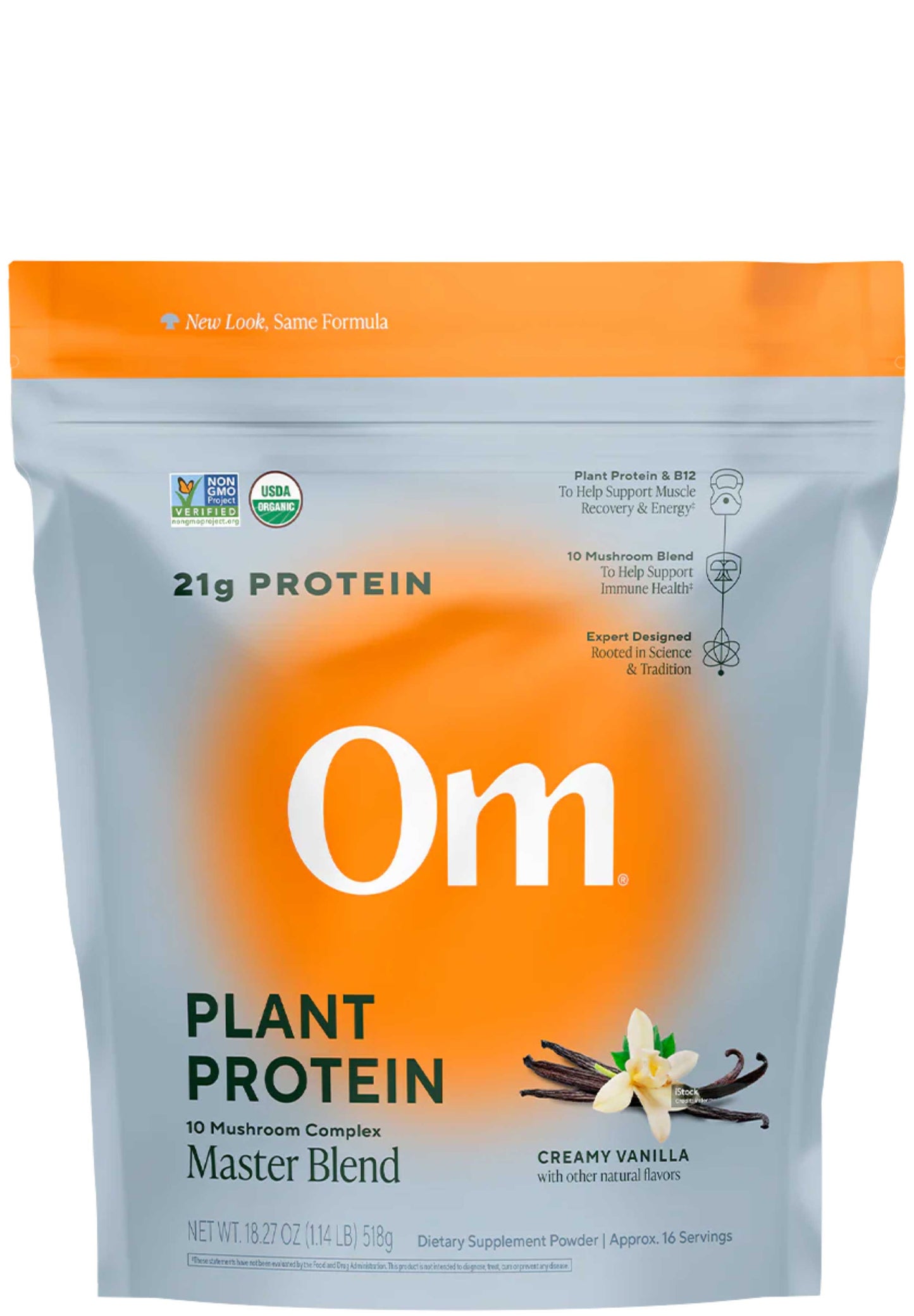 Om Mushroom Superfood Master Blend Vanilla Protein