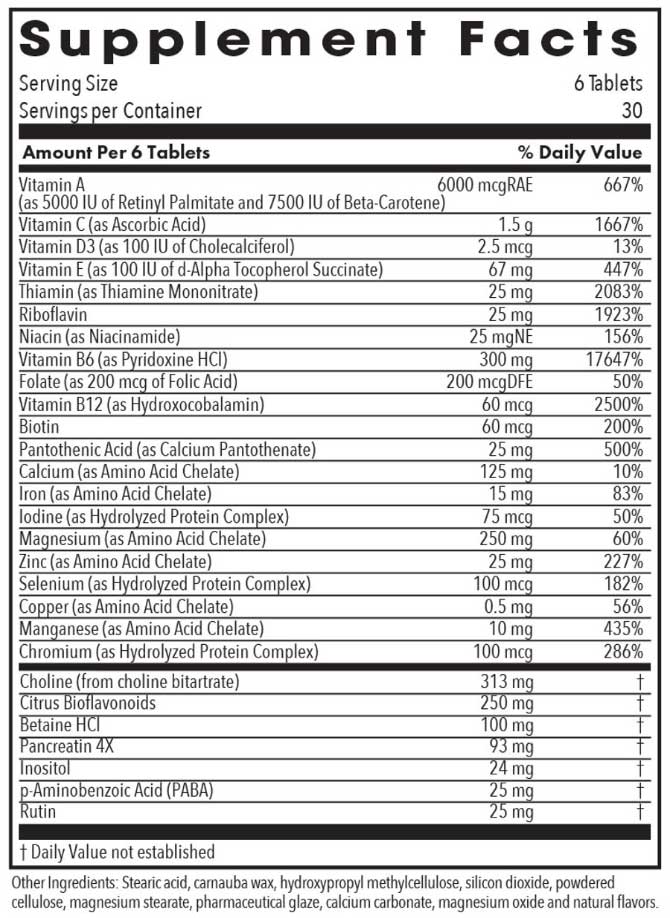 Allergy Research Group Optimox Optivite Multivitamin for Women (formerly Optivite P.M.T.)