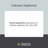 Professional Formulas Calcarea Sulphurica
