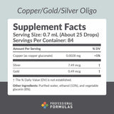Professional Formulas Copper/Gold/Silver Oligo