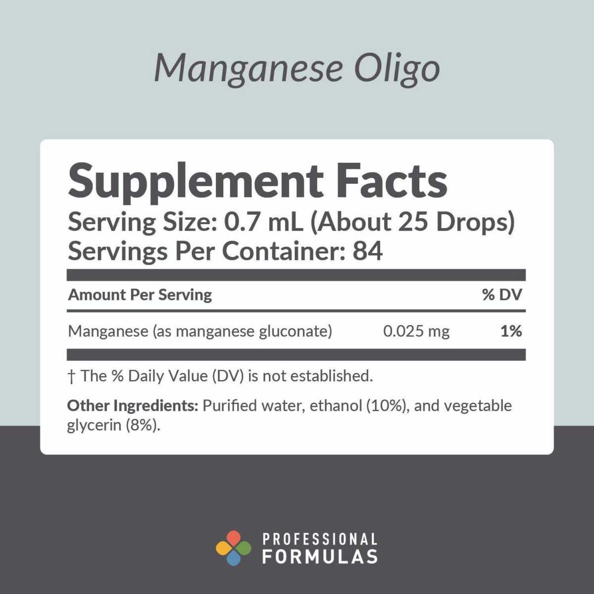 Professional Formulas Manganese Oligo