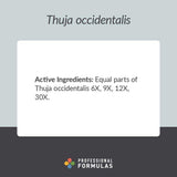 Professional Formulas Thuja (Thuja occidentalis)