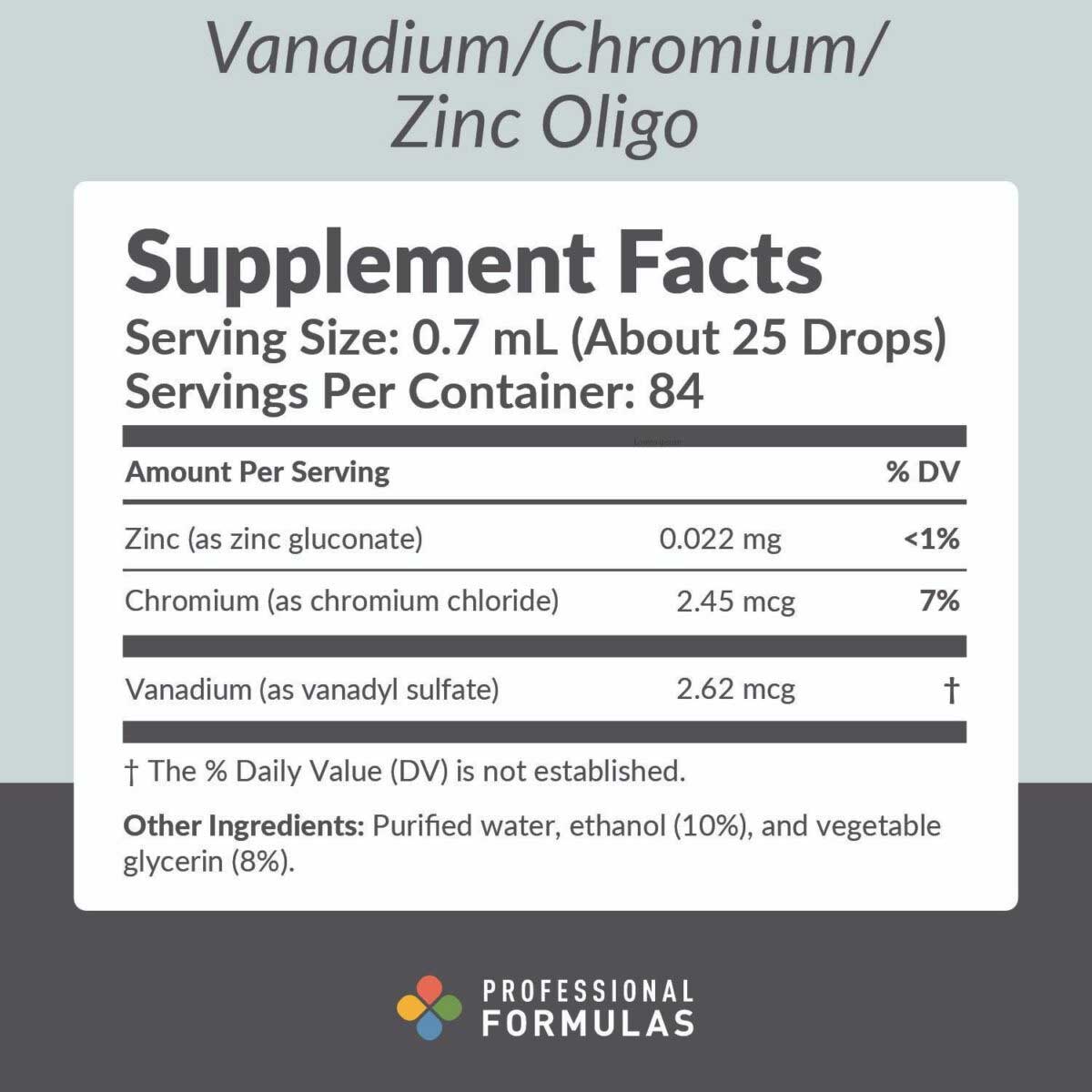 Professional Formulas Vanadium/Chromium/Zinc Oligo