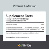 Professional Formulas Vitamin A Mulsion