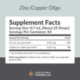 Professional Formulas Zinc/Copper Oligo