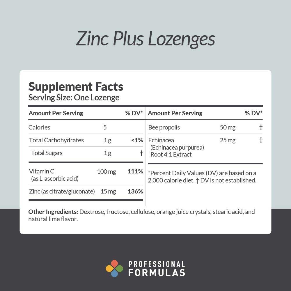 Professional Formulas Zinc Plus Lozenges