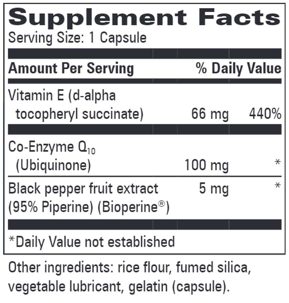 Progressive Laboratories CoQ10 100mg Plus E