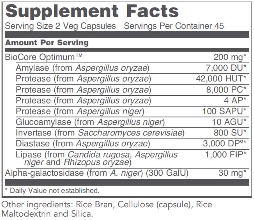 Protocol for Life Balance BioCore Enhanced Enzymes