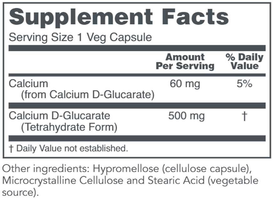 Protocol for Life Balance Calcium D-Glucarate 500 mg