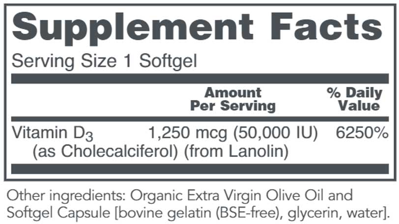 Protocol for Life Balance Vitamin D3 50,000 IU