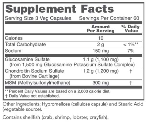 Protocol for Life Balance Glucosamine & Chondroitin with MSM