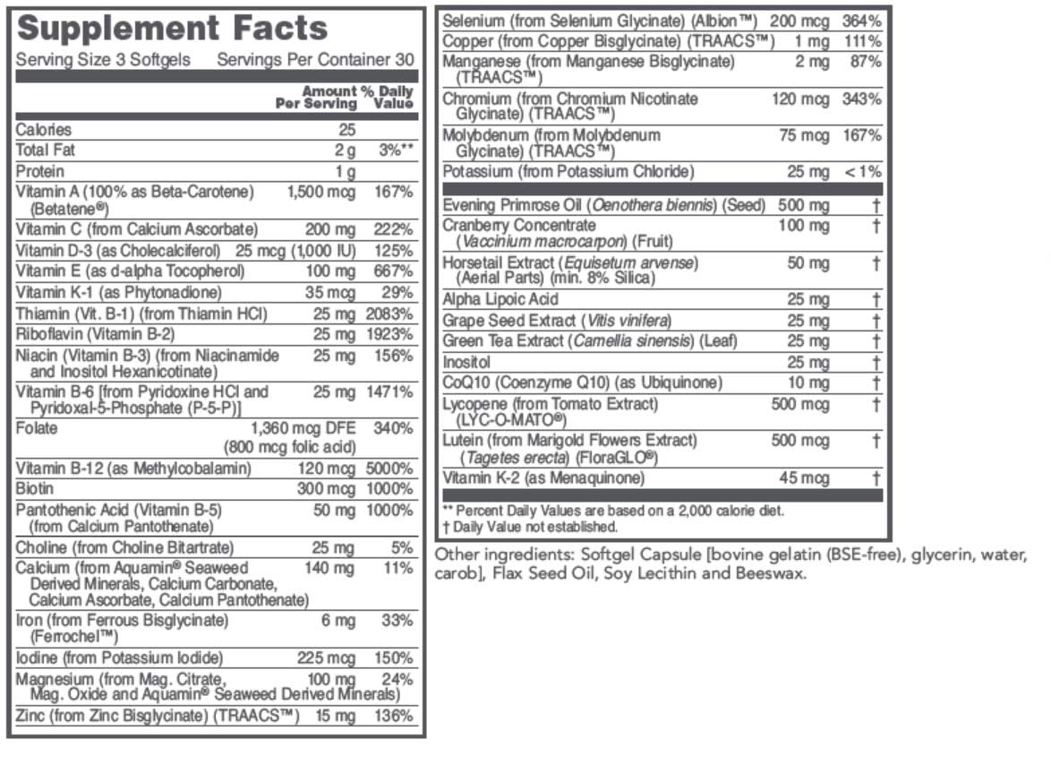 Protocol for Life Balance Ortho Multi Women