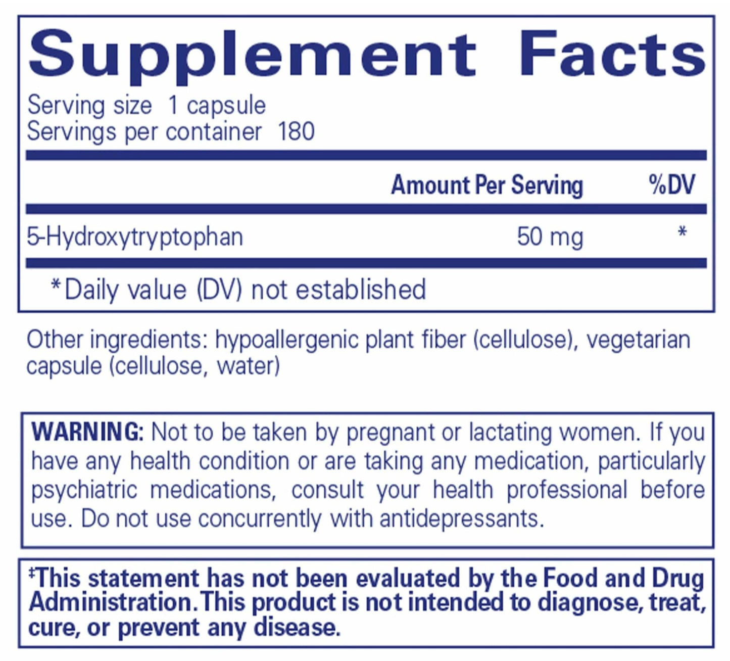 Pure Encapsulations 5-HTP 50mg