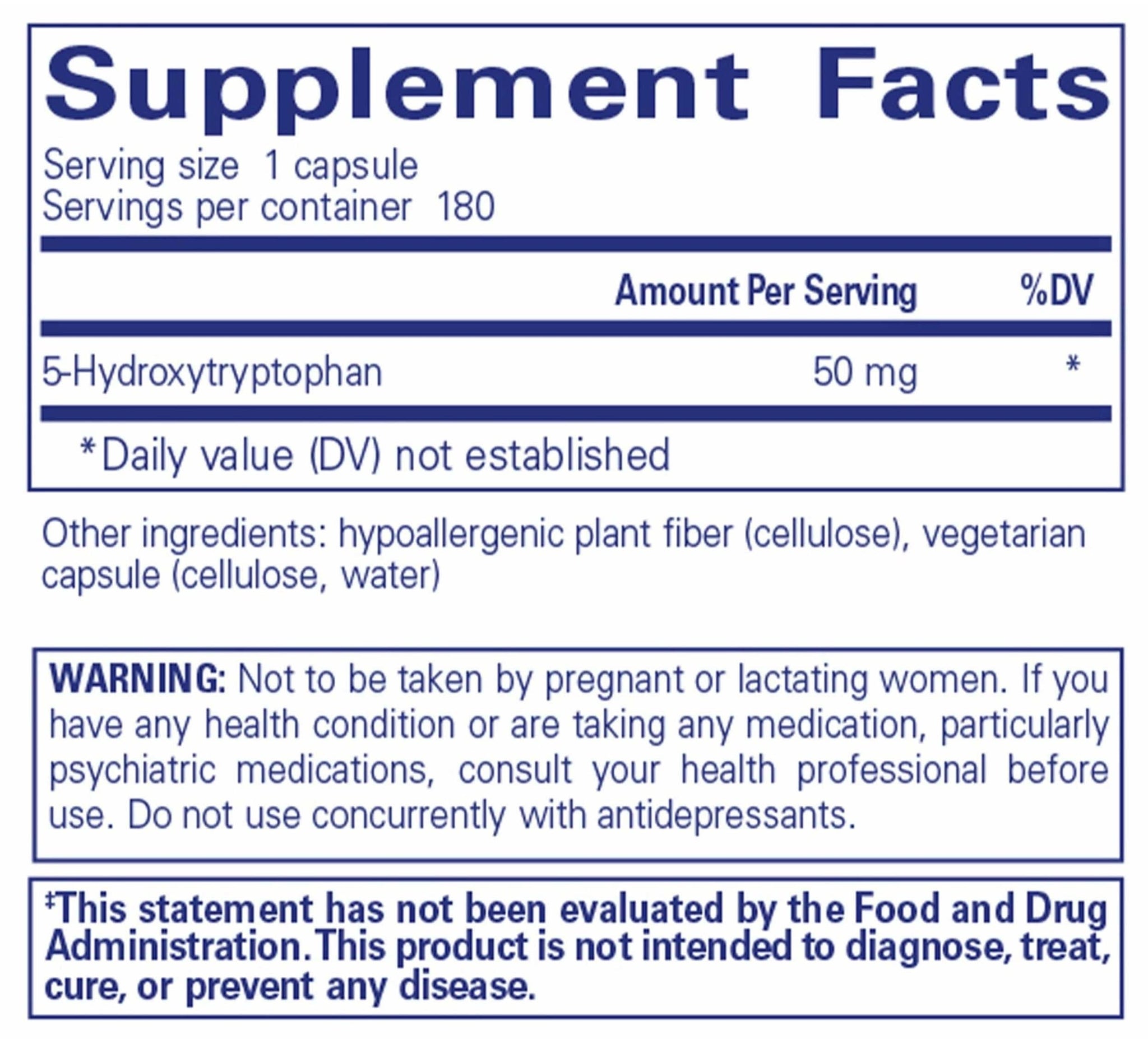 Pure Encapsulations 5-HTP 50mg