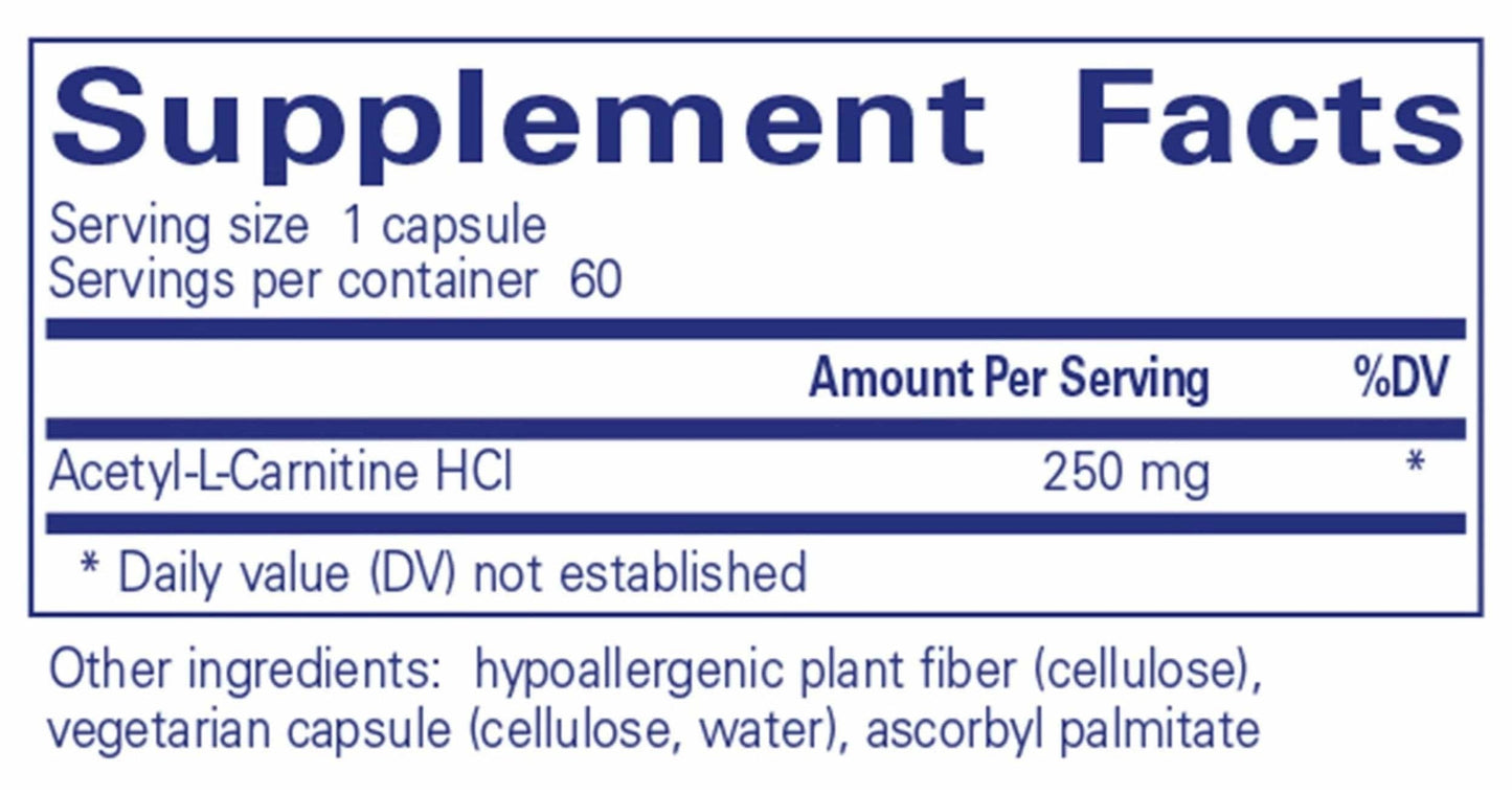 Pure Encapsulations Acetyl-l-Carnitine 250mg