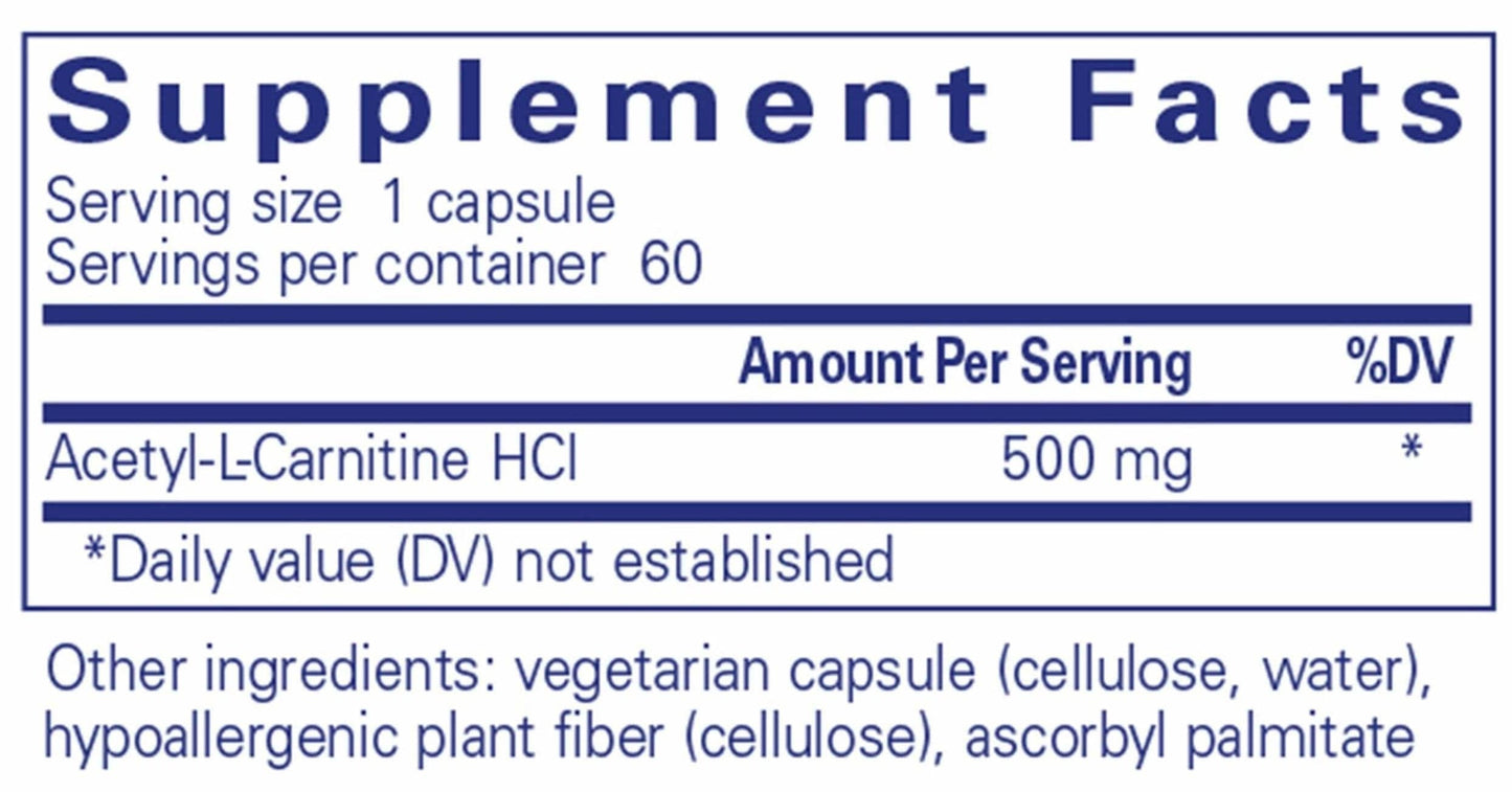 Pure Encapsulations Acetyl-l-Carnitine 500mg