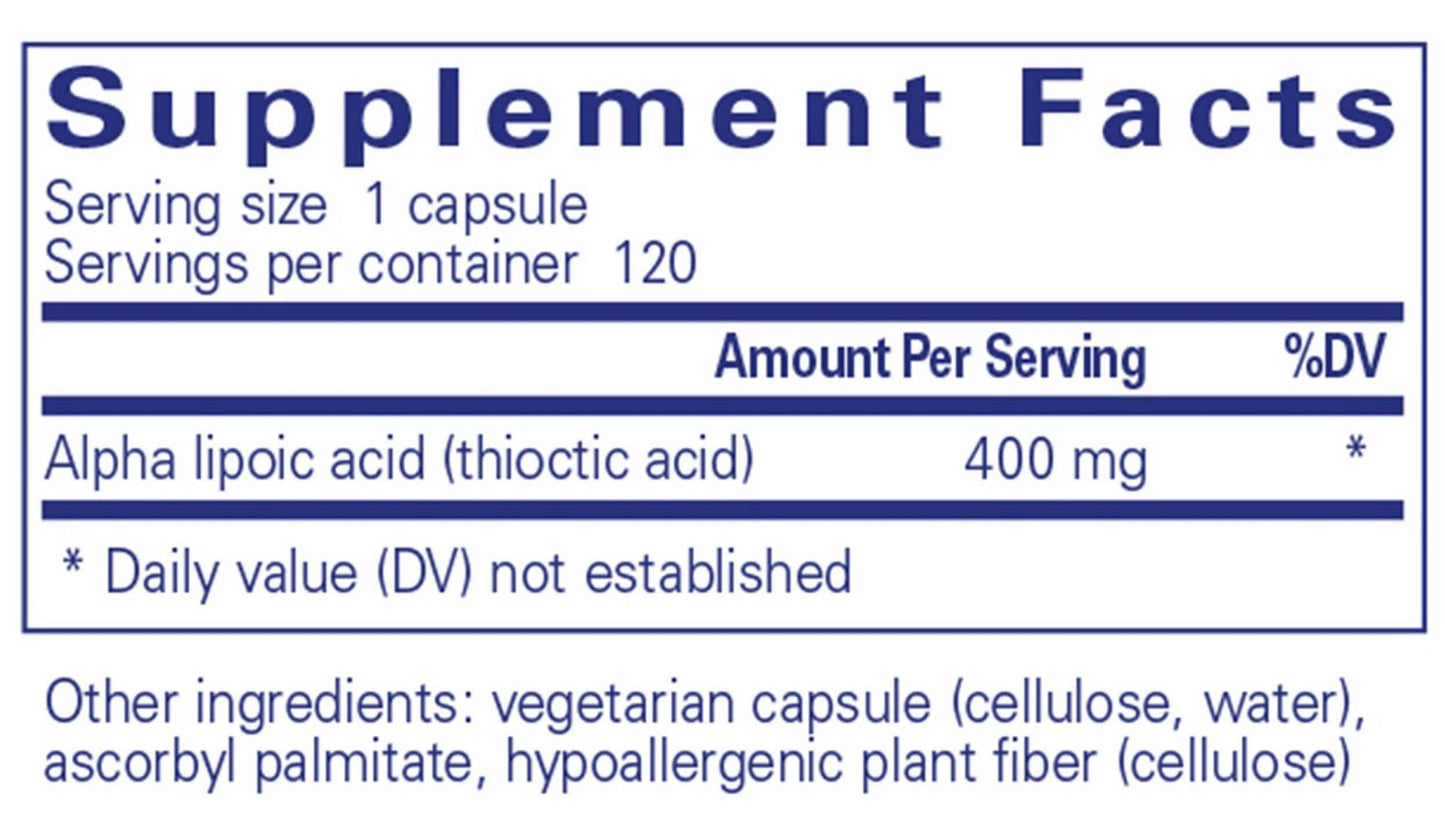 Pure Encapsulations Alpha Lipoic Acid 400mg