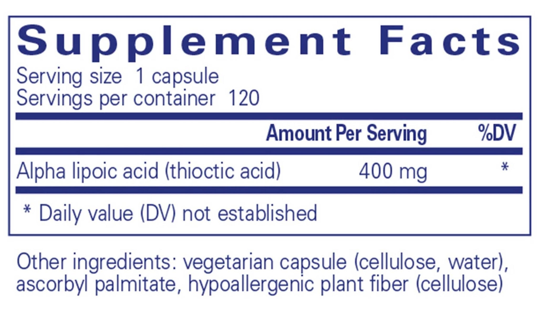 Pure Encapsulations Alpha Lipoic Acid 400mg