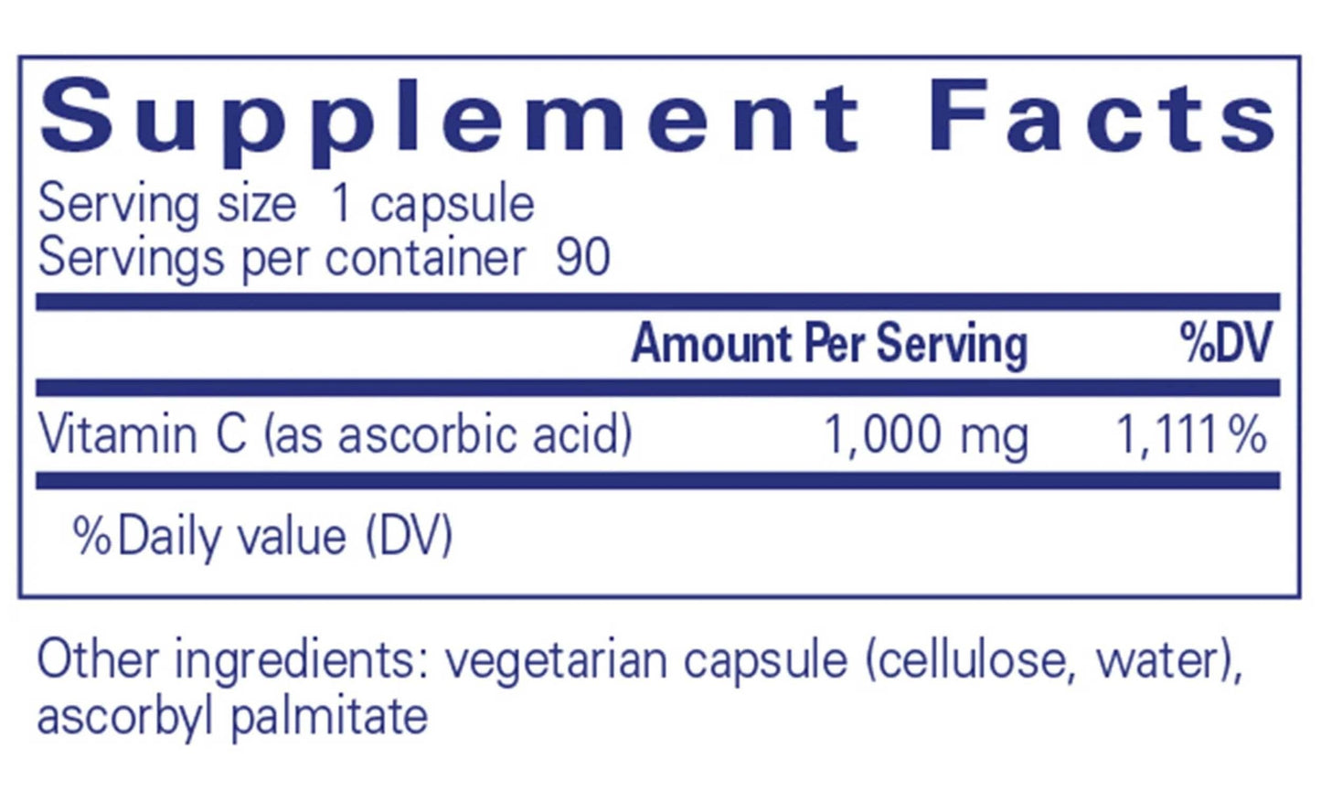 Pure Encapsulations Ascorbic Acid Capsules