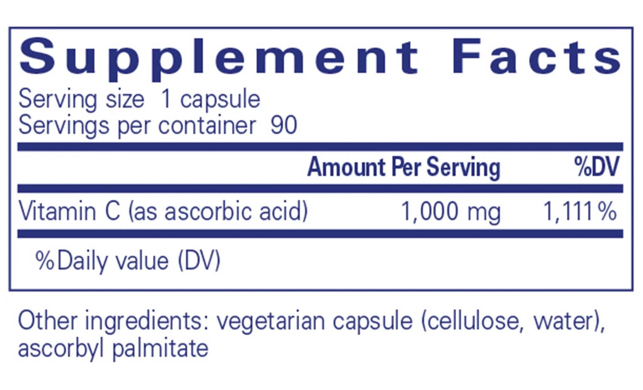 Pure Encapsulations Ascorbic Acid Capsules