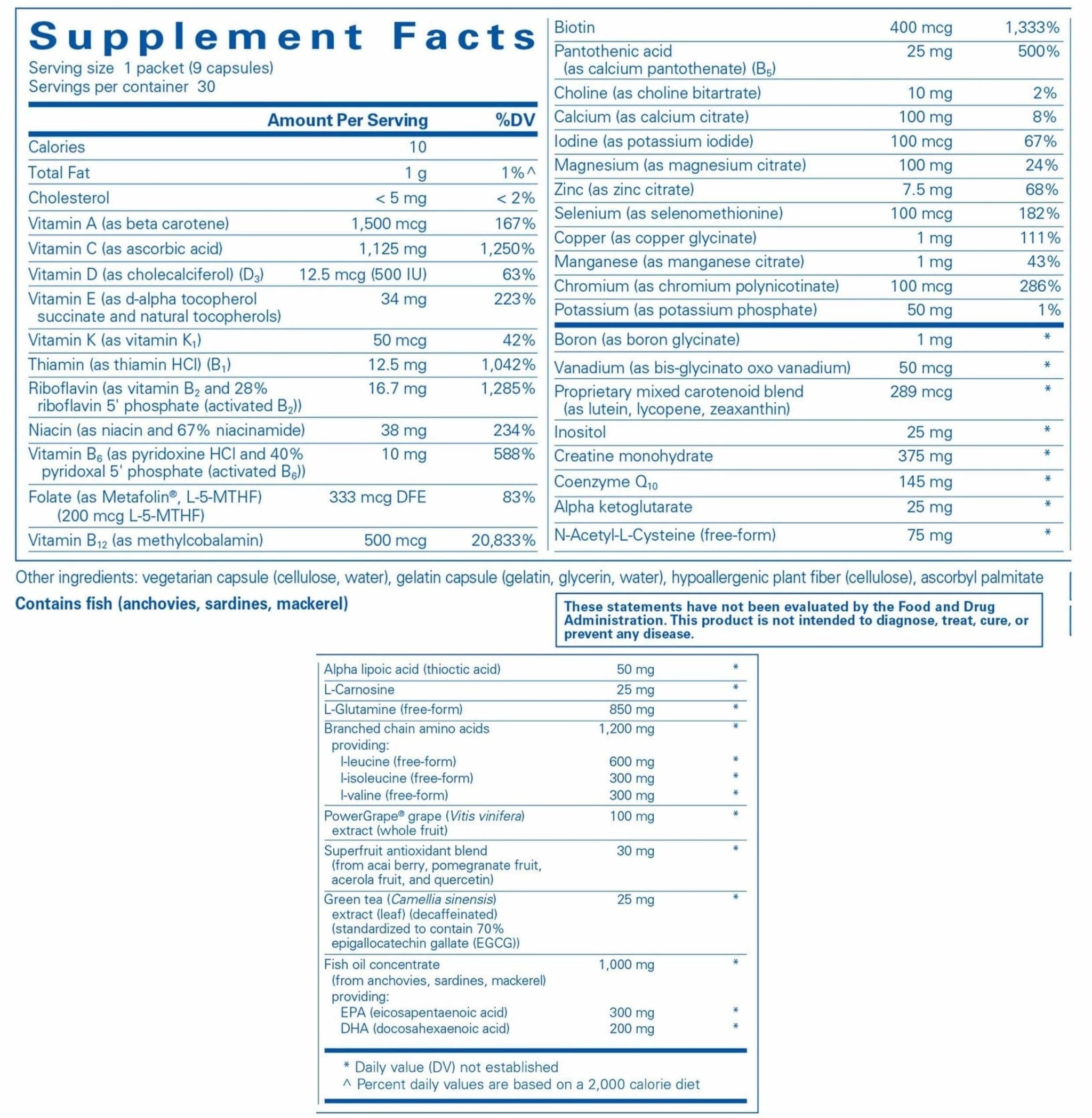 Pure Encapsulations Athletic Pure Pack