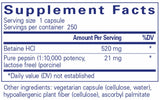 Pure Encapsulations Betaine HCl Pepsin