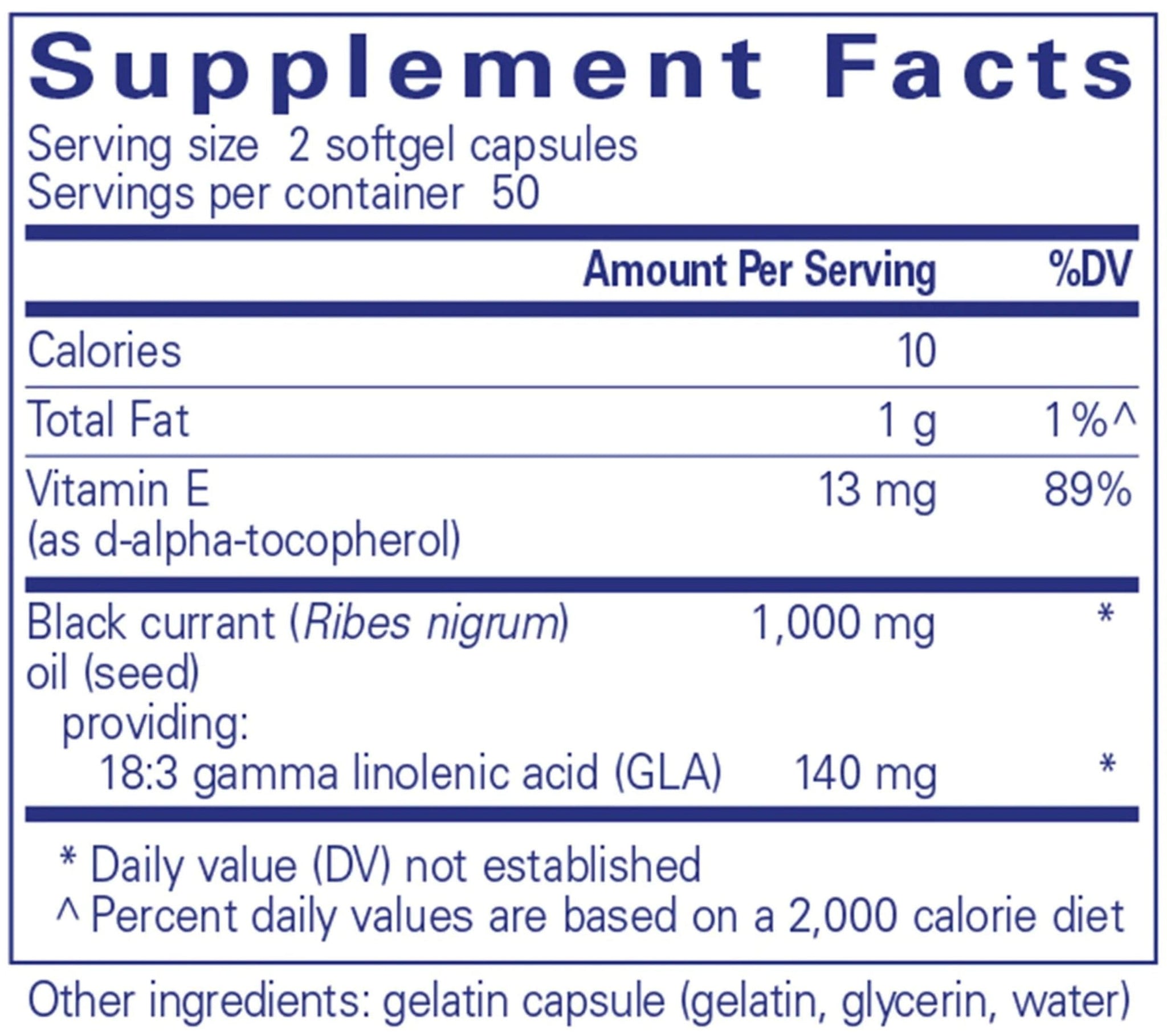 Pure Encapsulations Black Currant Seed Oil