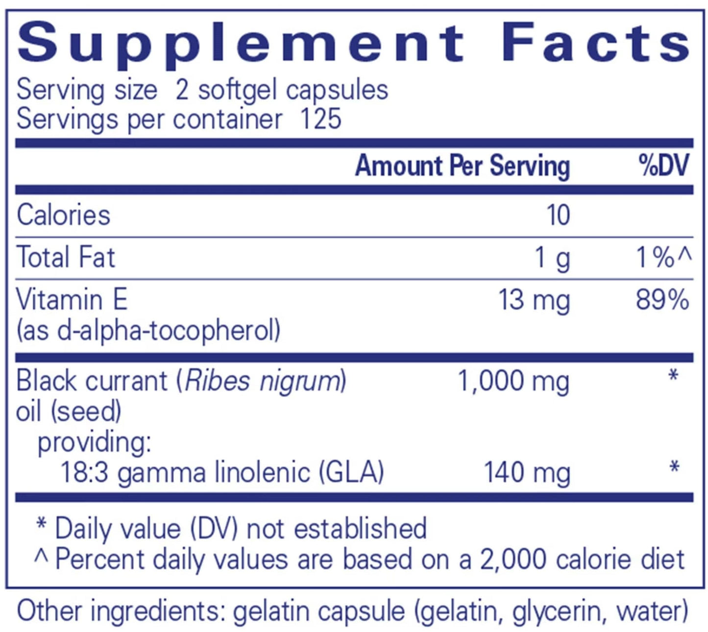 Pure Encapsulations Black Currant Seed Oil