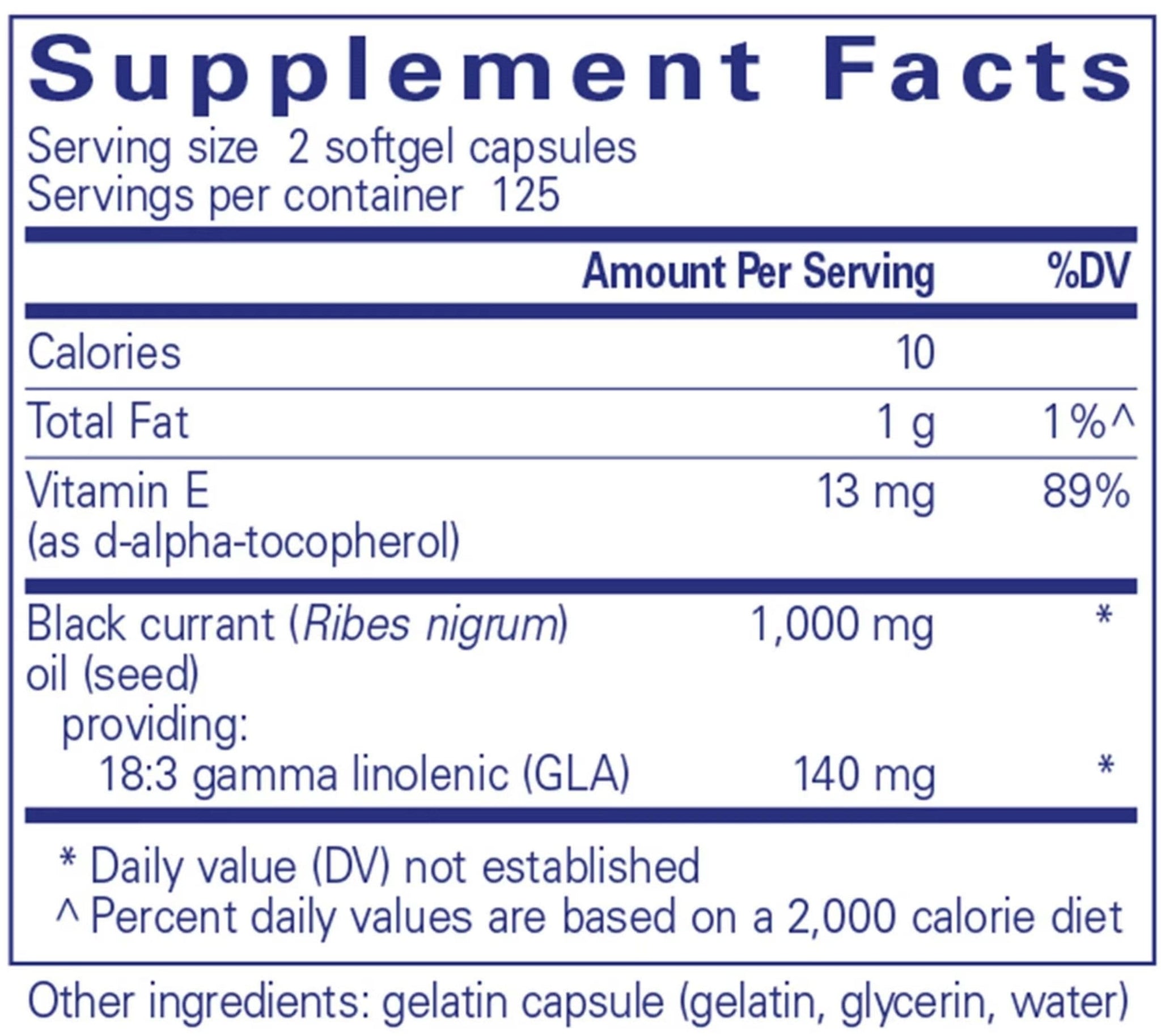 Pure Encapsulations Black Currant Seed Oil
