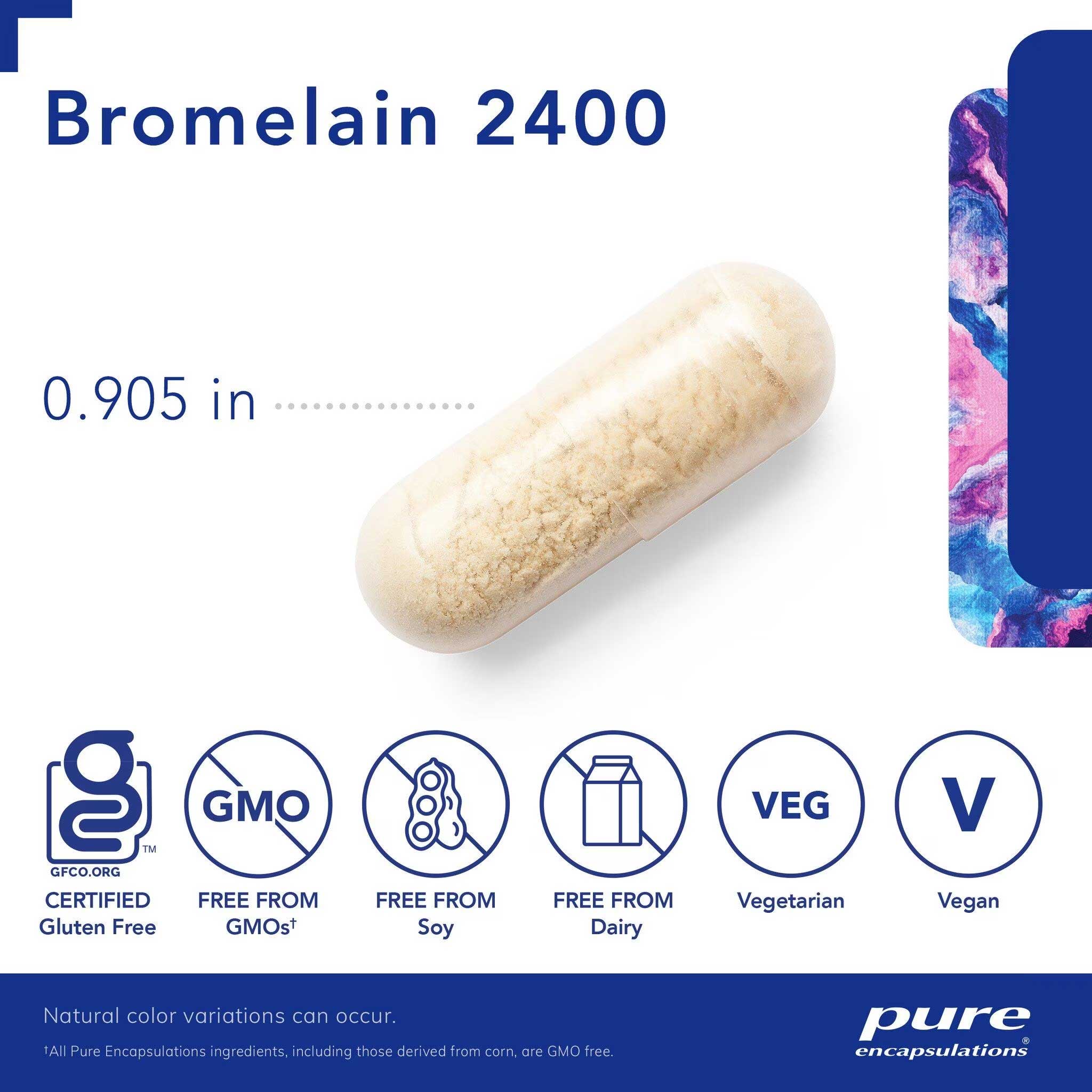 Pure Encapsulations Bromelain 2400 500mg