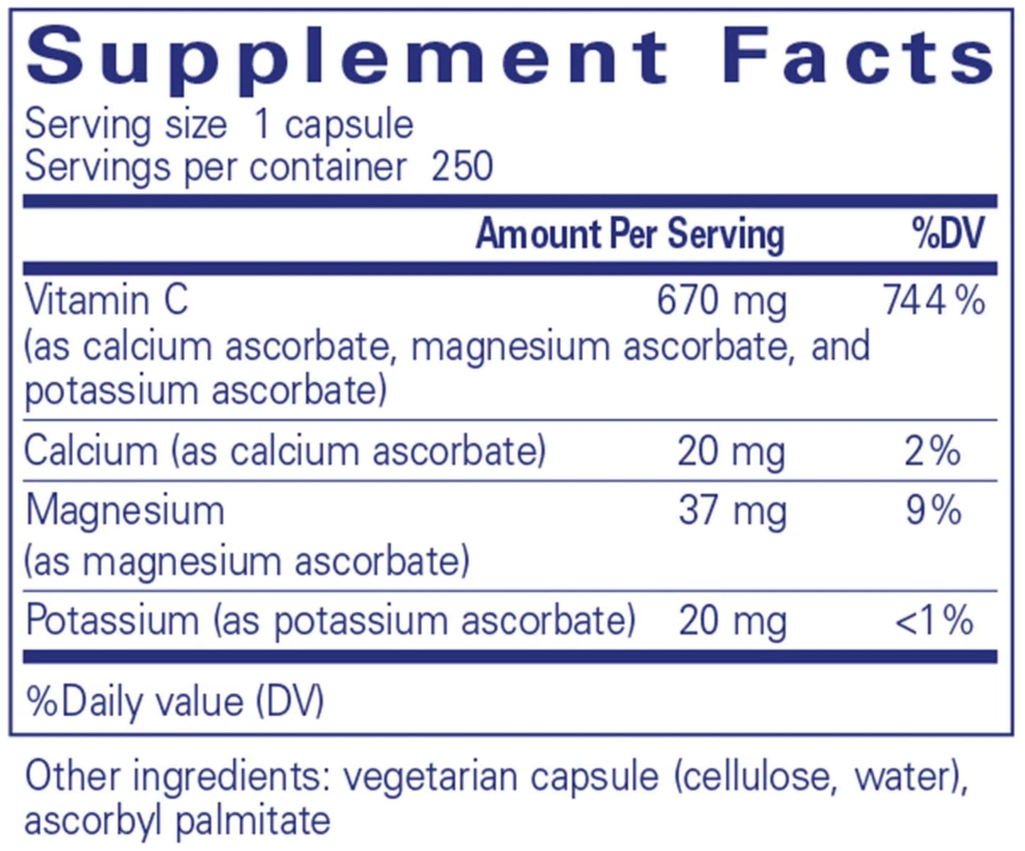 Pure Encapsulations Buffered Ascorbic Acid