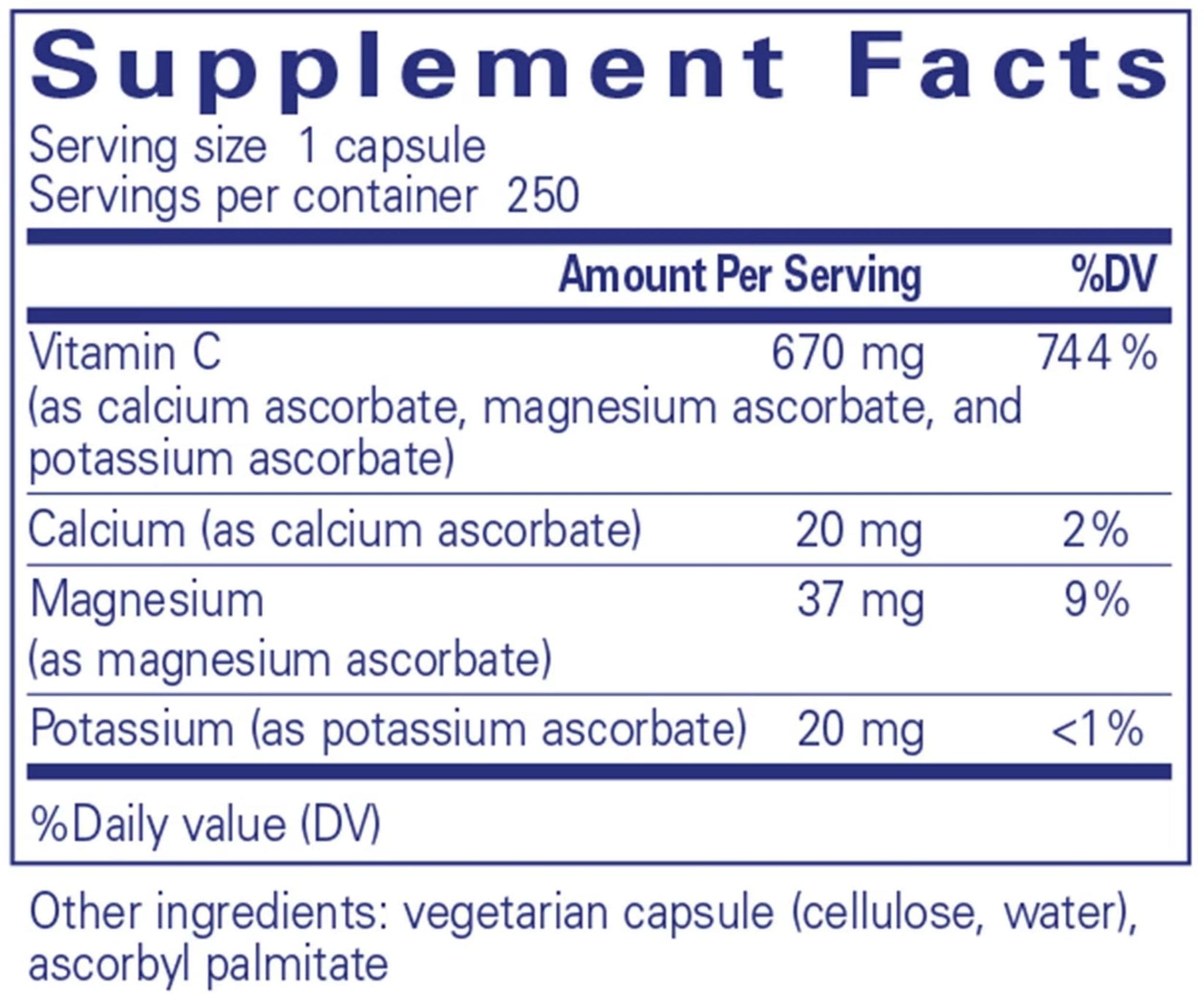 Pure Encapsulations Buffered Ascorbic Acid