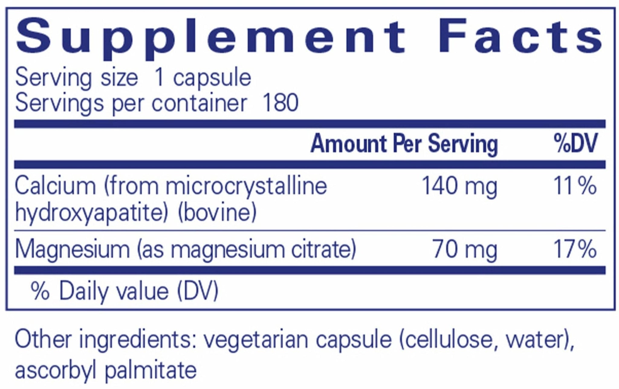 Pure Encapsulations Calcium (MCHA) with Magnesium