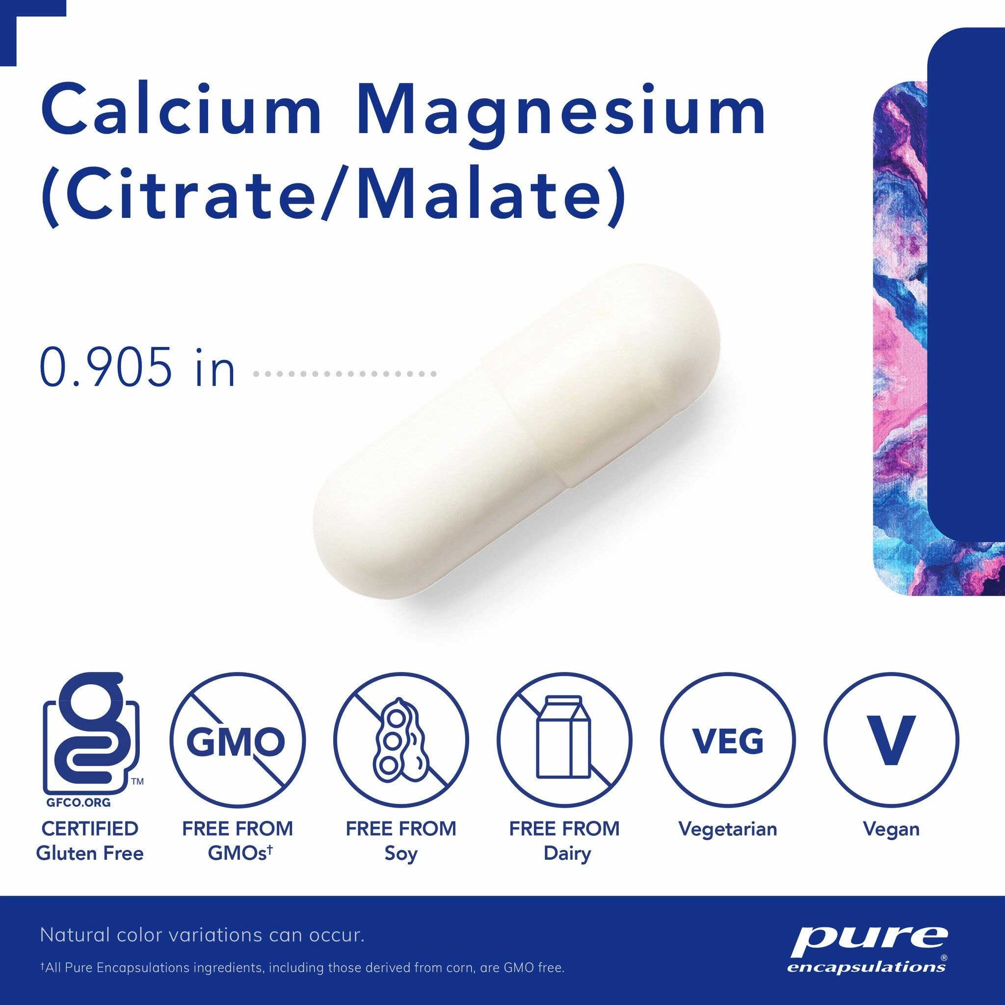 Pure Encapsulations Calcium Magnesium (Citrate/Malate)
