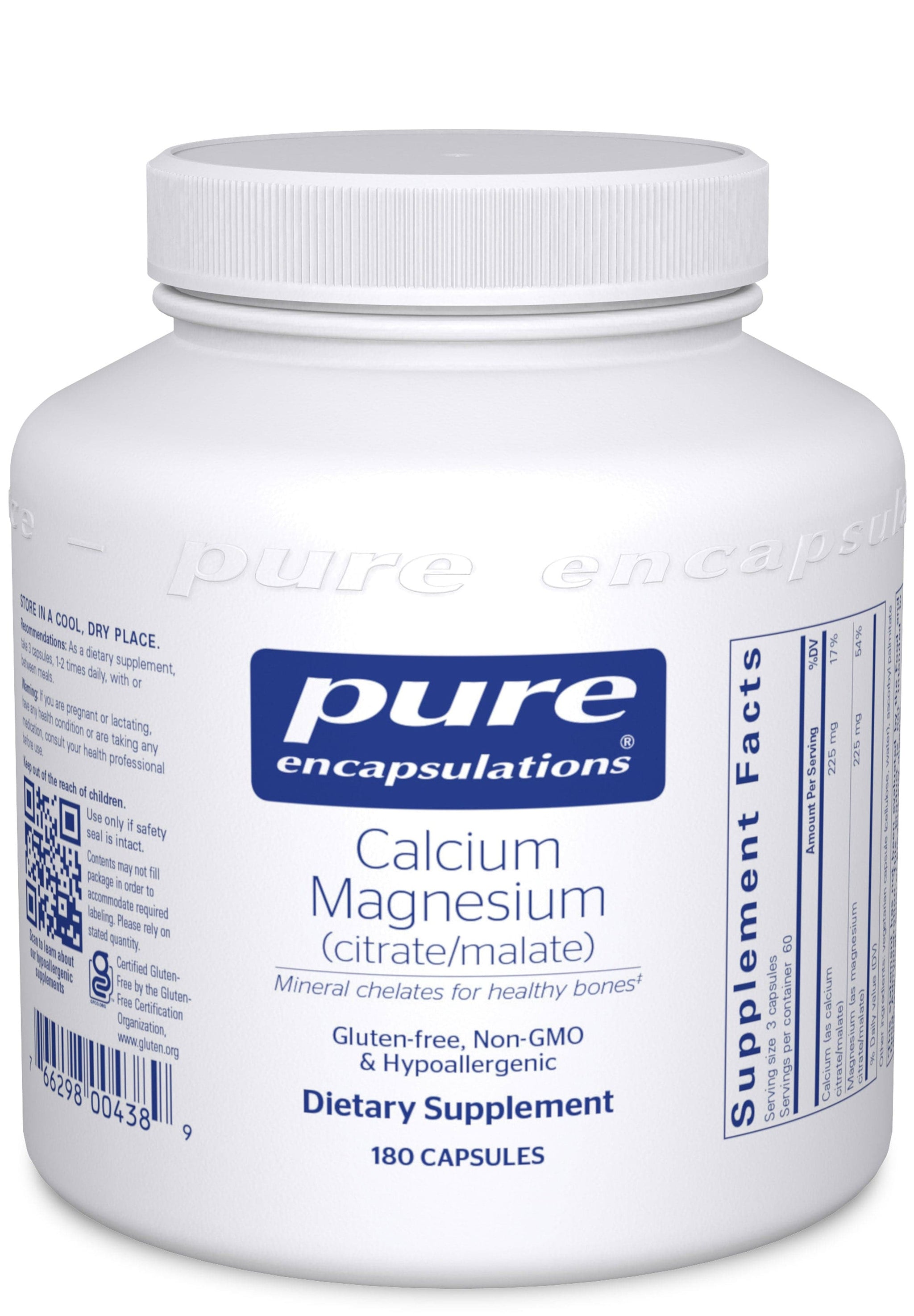 Pure Encapsulations Calcium Magnesium (Citrate/Malate)