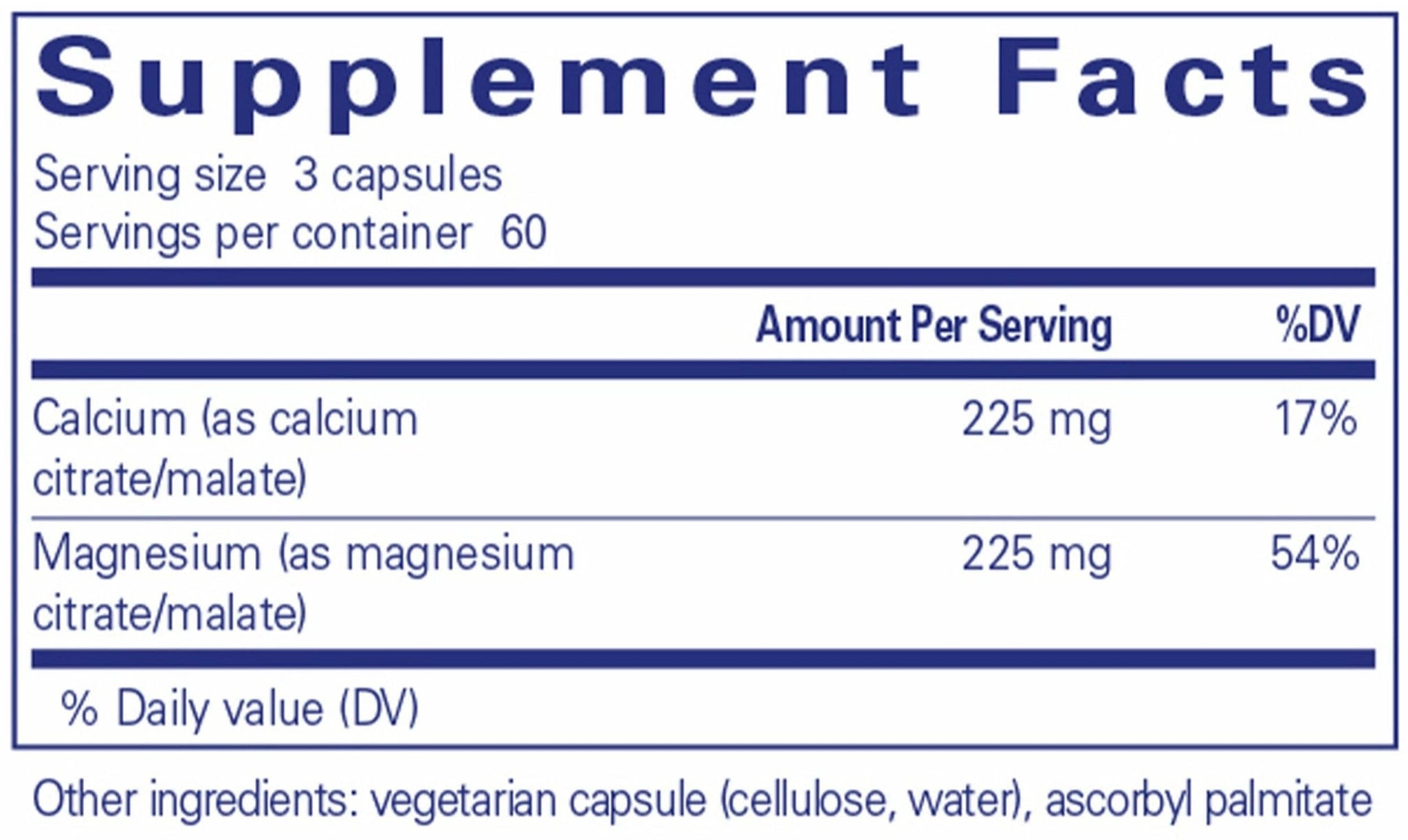 Pure Encapsulations Calcium Magnesium (Citrate/Malate)