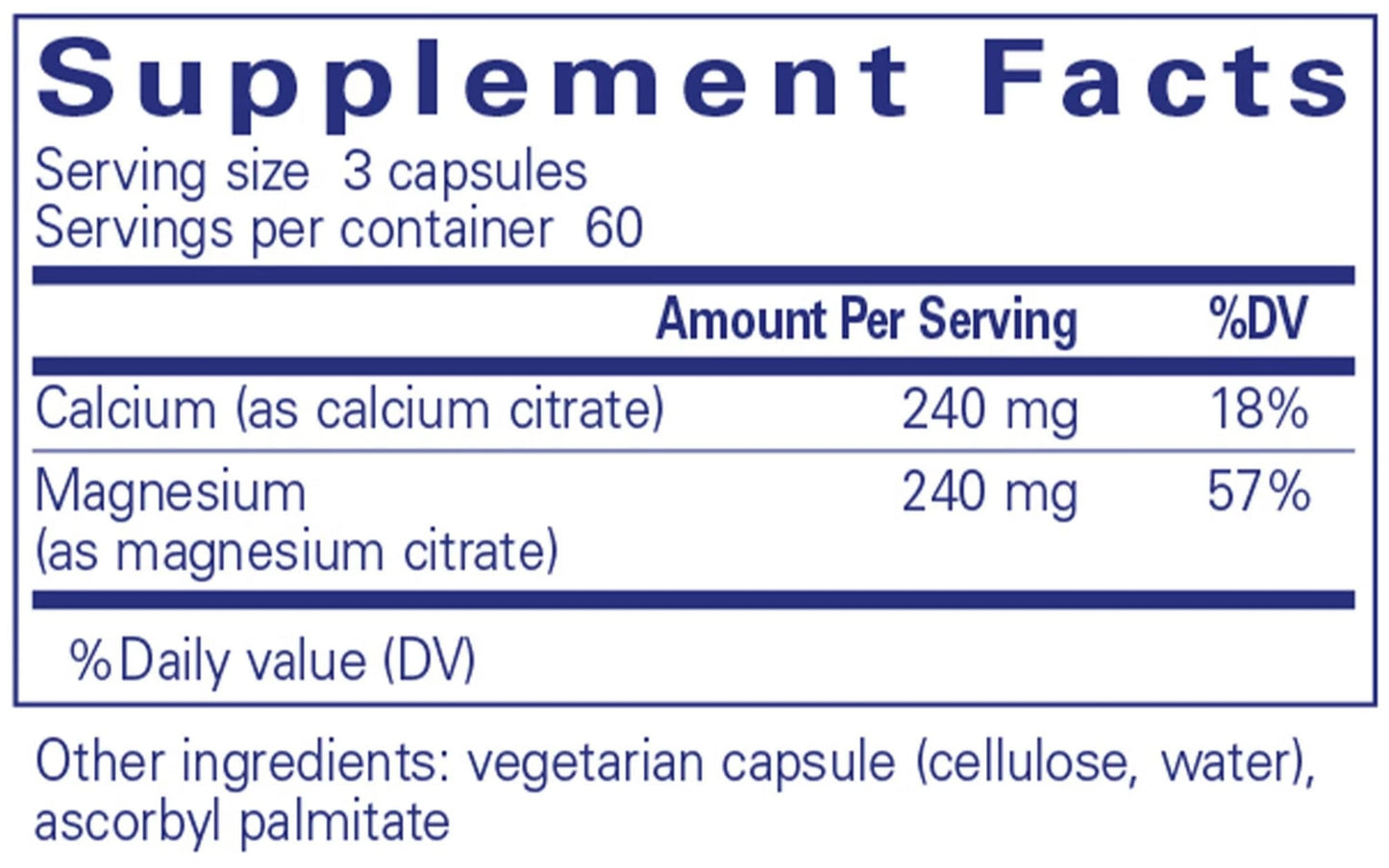 Pure Encapsulations Calcium Magnesium (Citrate)
