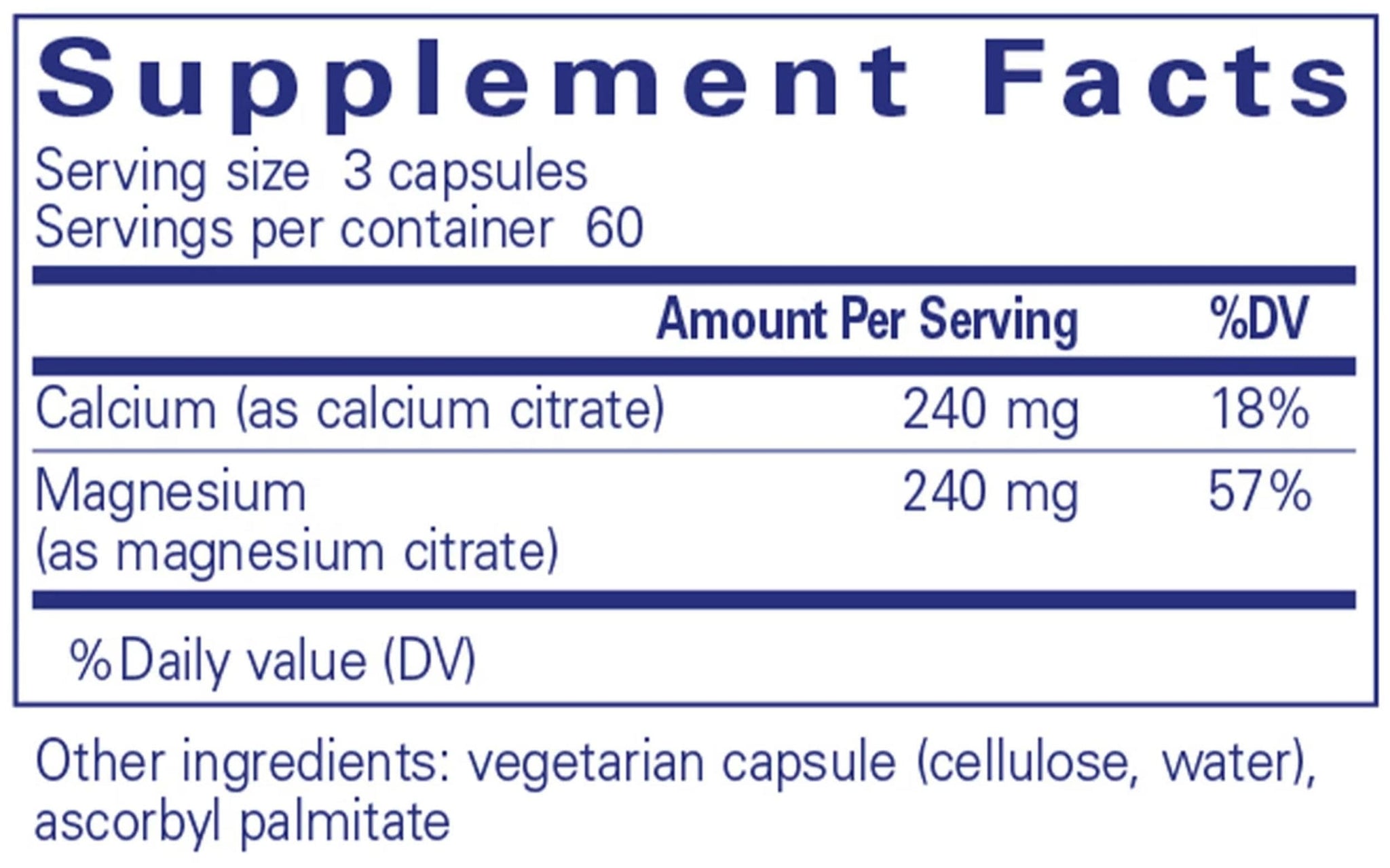 Pure Encapsulations Calcium Magnesium (Citrate)
