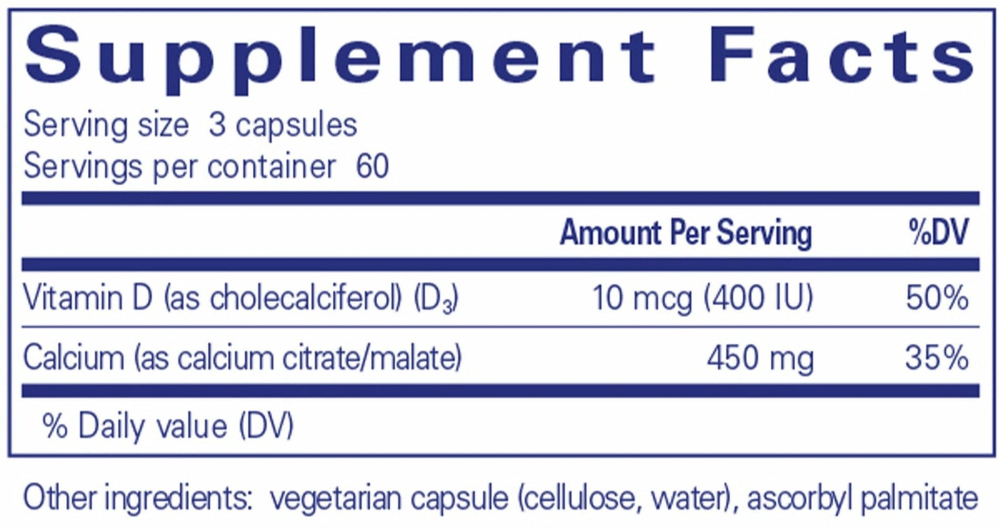 Pure Encapsulations Calcium with Vitamin D3