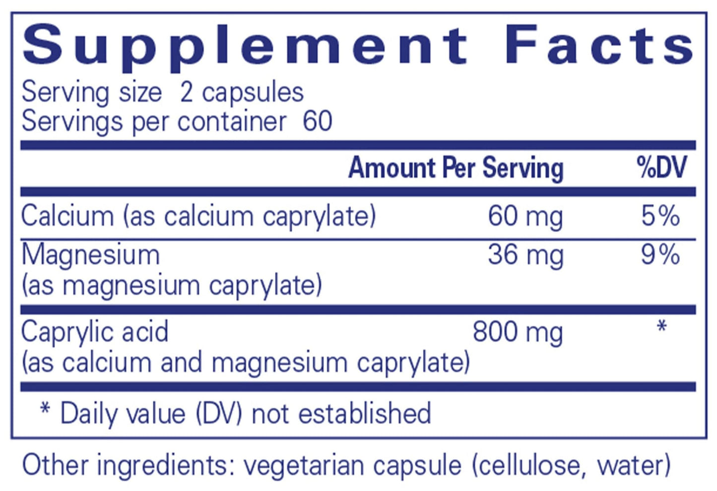 Pure Encapsulations Caprylic Acid