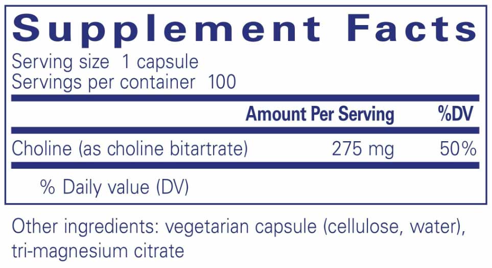 Pure Encapsulations Choline (bitartrate)