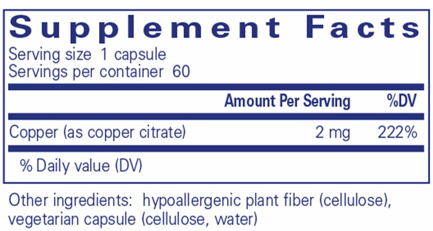 Pure Encapsulations Copper (citrate)