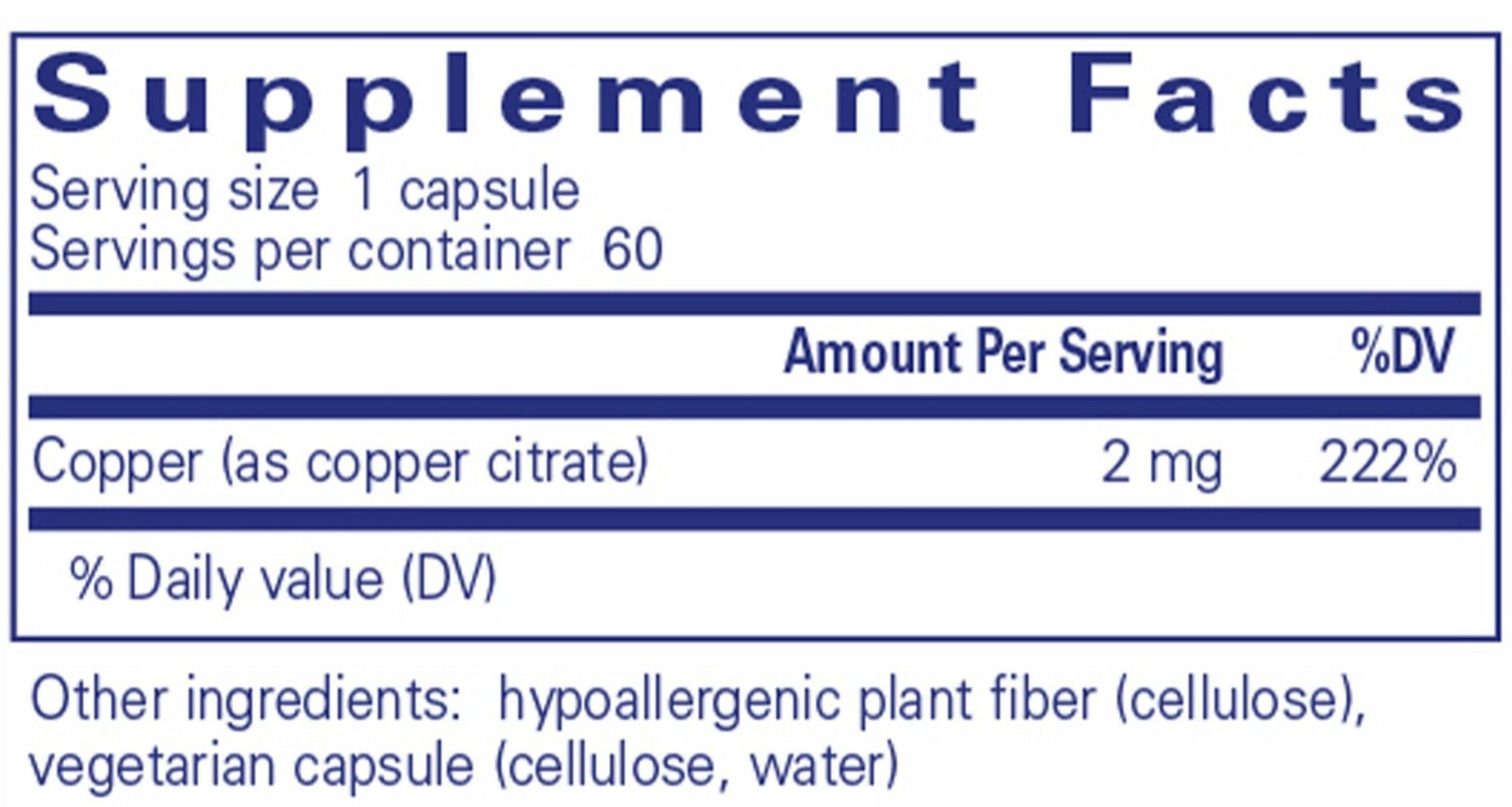 Pure Encapsulations Copper (citrate)