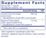 Pure Encapsulations Curcumin 500 with Bioperine