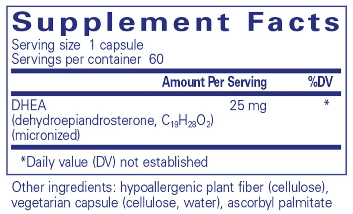 Pure Encapsulations DHEA 25 mg