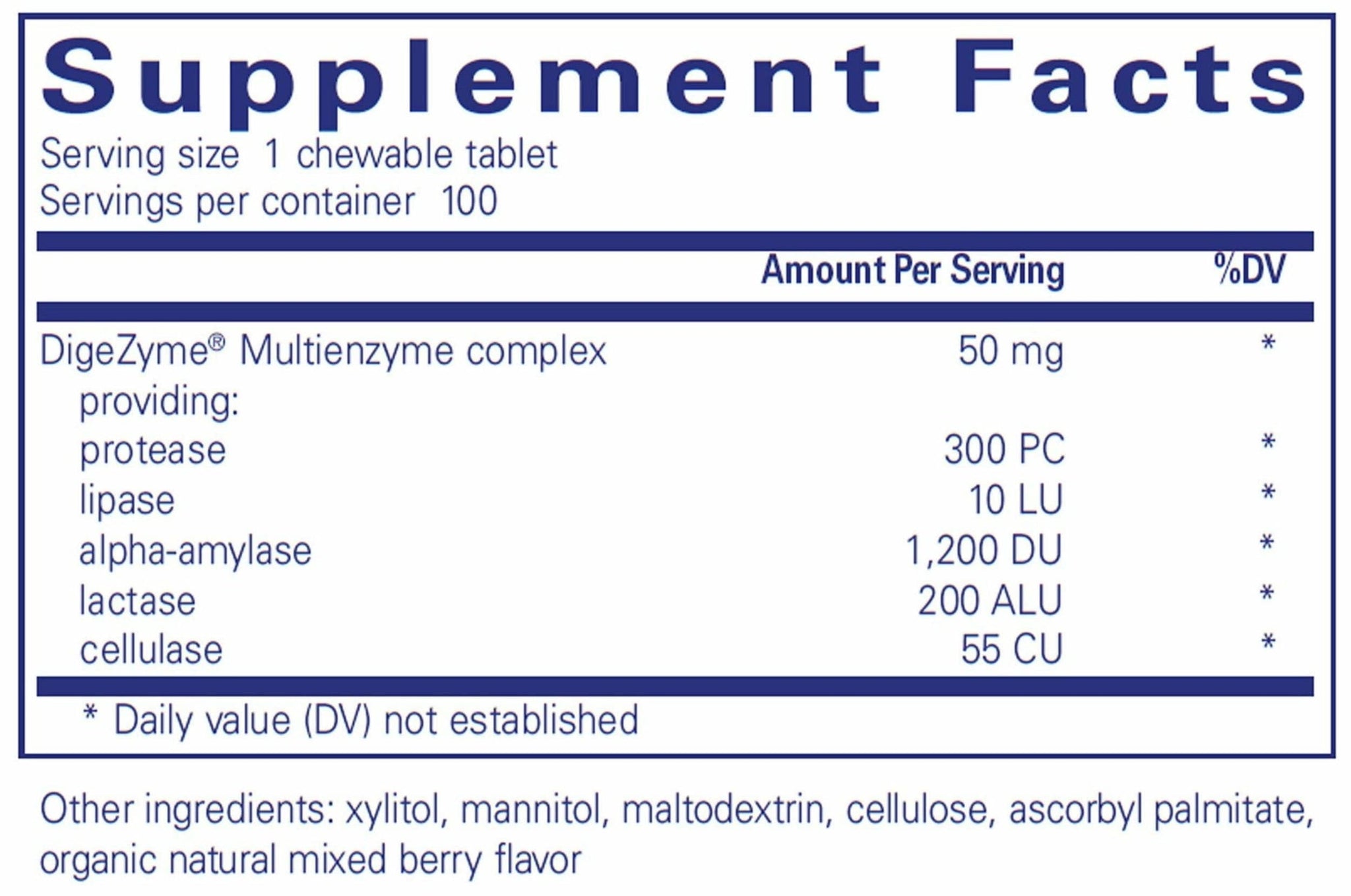 Pure Encapsulations Digestive Enzyme Chewables